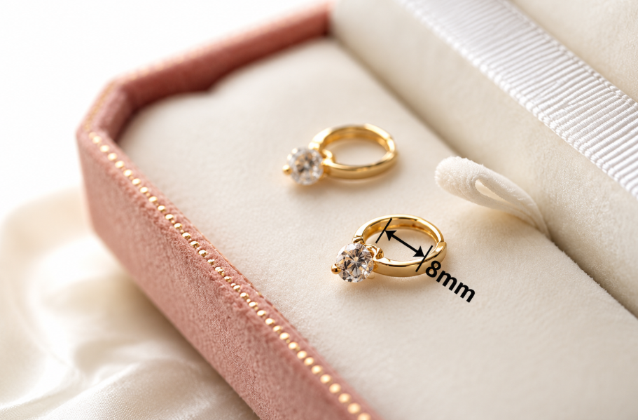 9K Gold Hoop Earrings