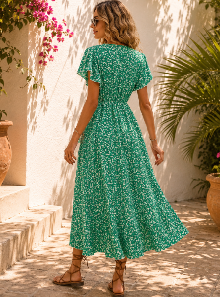 Women's Floral Print Wrap Dress