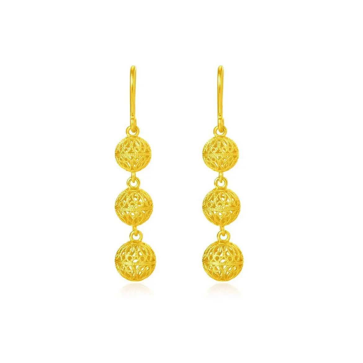 24K Gold Vintage Drop Romantic Earrings