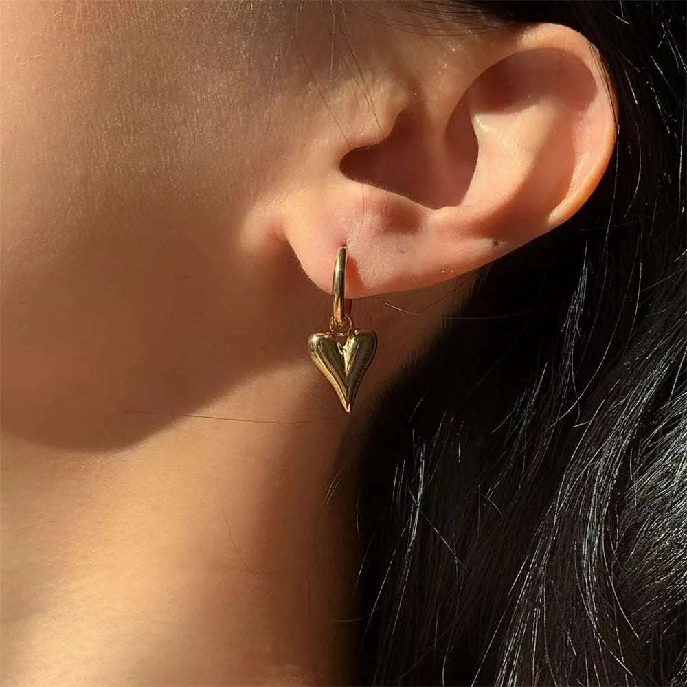 Heart Love 18K Gold Plated Stainless Steel