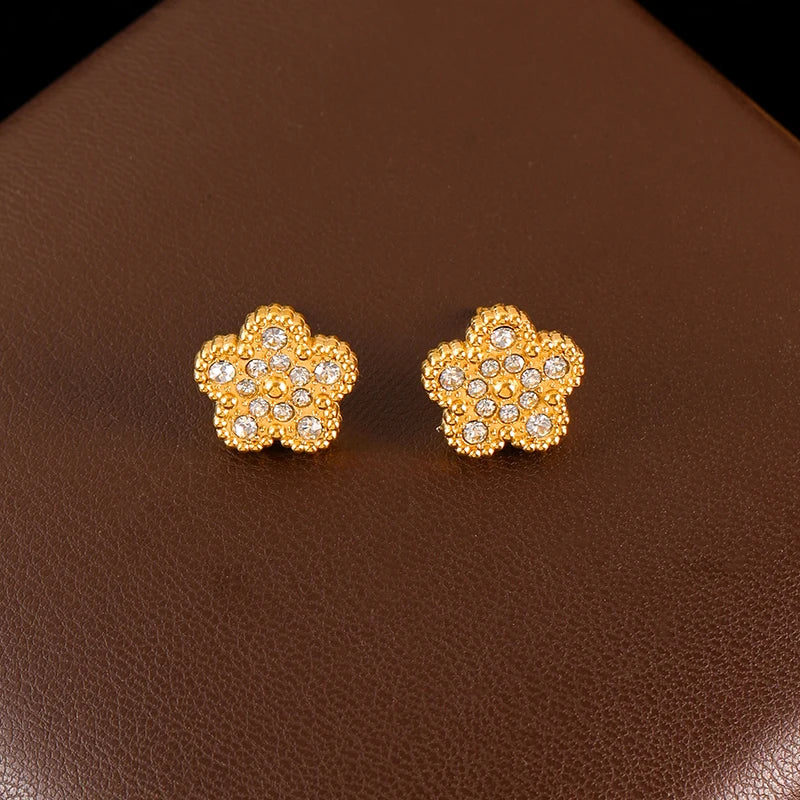 Clover Flower Stainless Waterproof Vintage Jewelry Set