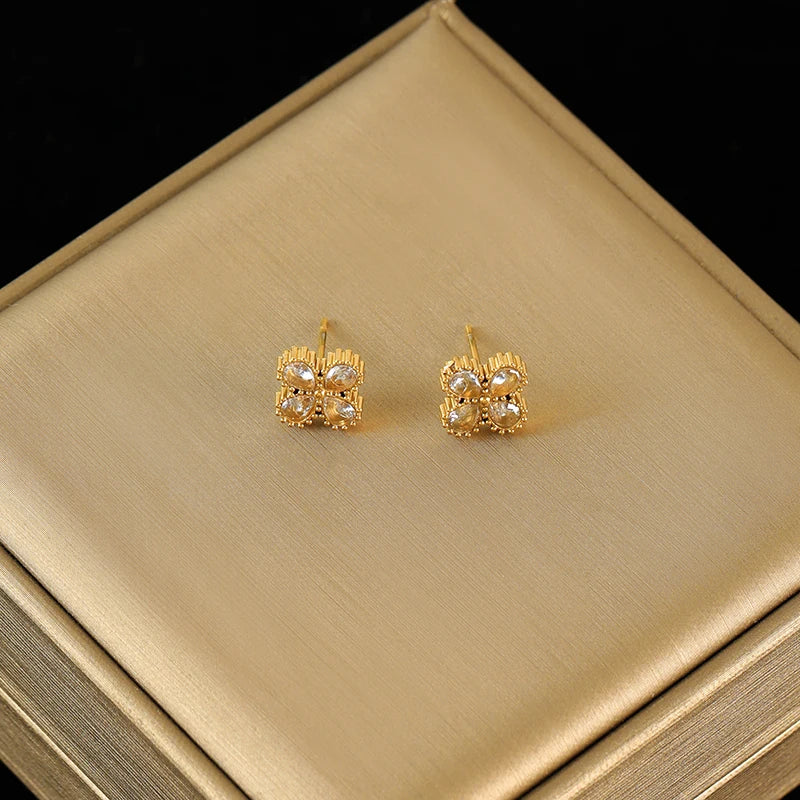 Flower Stainless Steel Vintage Jewelry Set