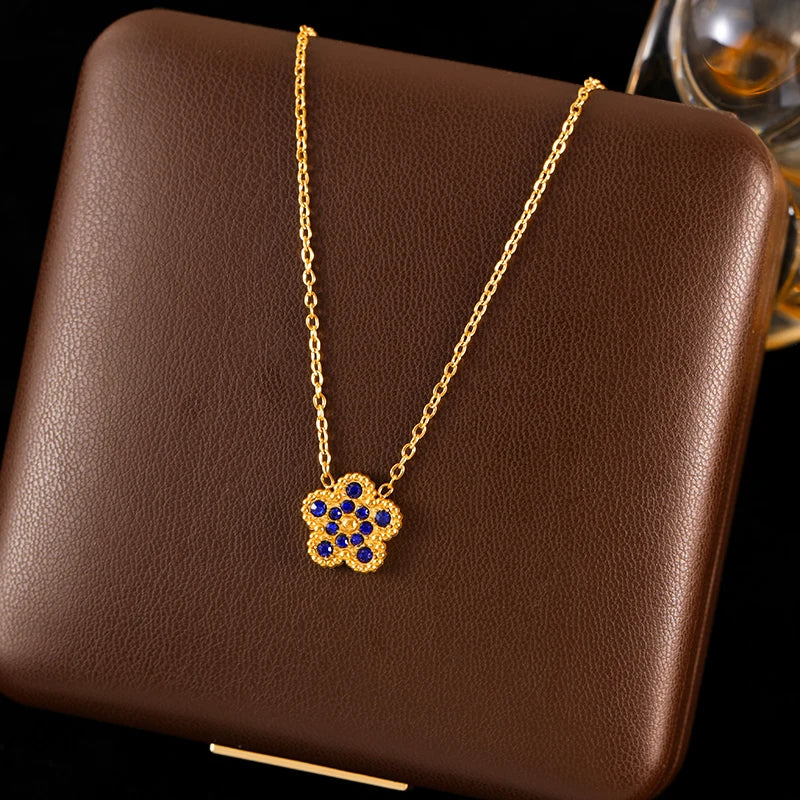 Clover Flower Stainless Waterproof Vintage Jewelry Set