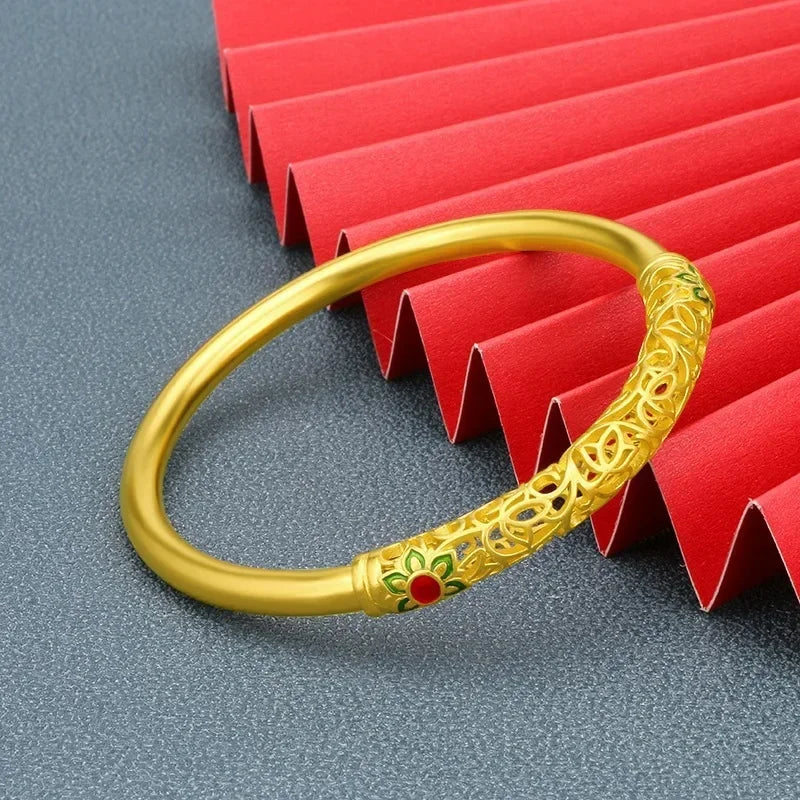24K Gold Plated Dunhuang-Inspired Bangle