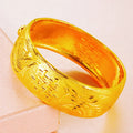 24K Gold Dragon Phoenix Wedding Bracelet