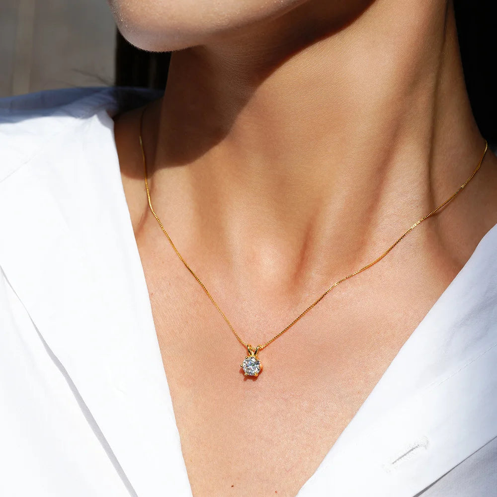 925 Moissanite Vintage Necklace
