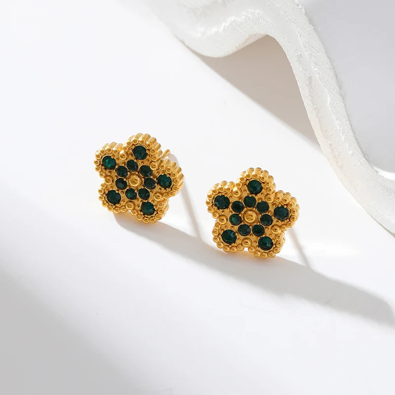 Clover Flower Stainless Waterproof Vintage Jewelry Set