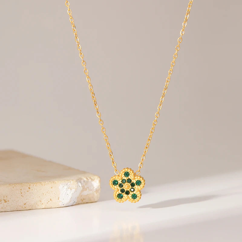 Clover Flower Stainless Waterproof Vintage Jewelry Set