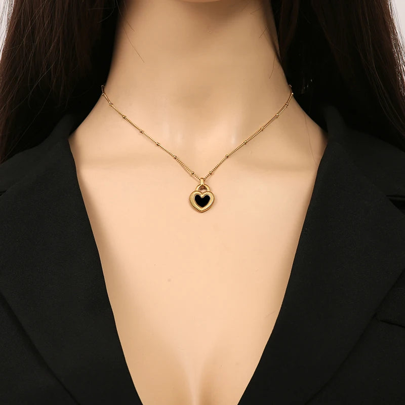 Heart Vintage Gold Plated Stainless Steel