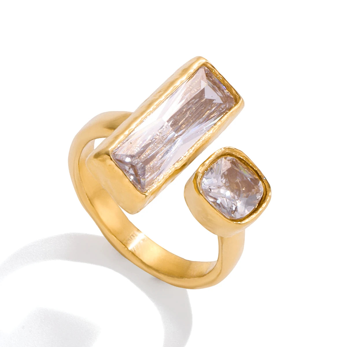 Gold Plated 18K Geometric Ring