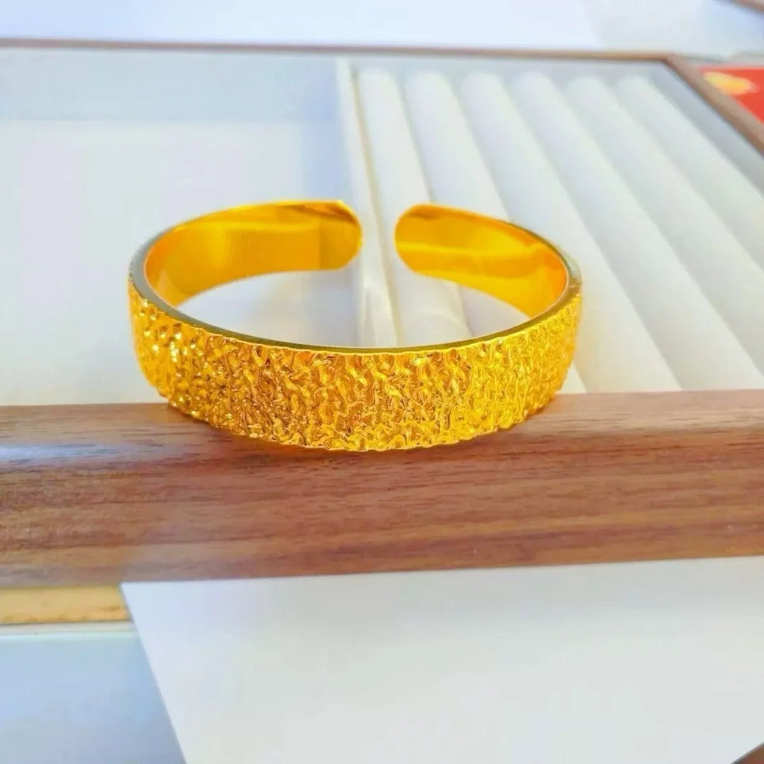 24K High-Purity Gold Vintage Luxury Bangle