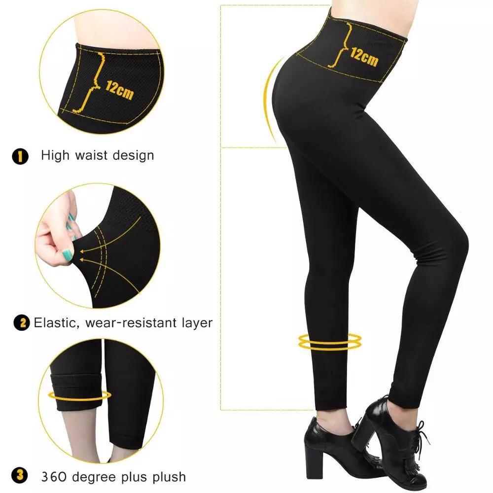 2 Pack Women‚Äôs Fleece Lined Leggings High Waist Stretchy warm - Infinity Beautiful Boutique