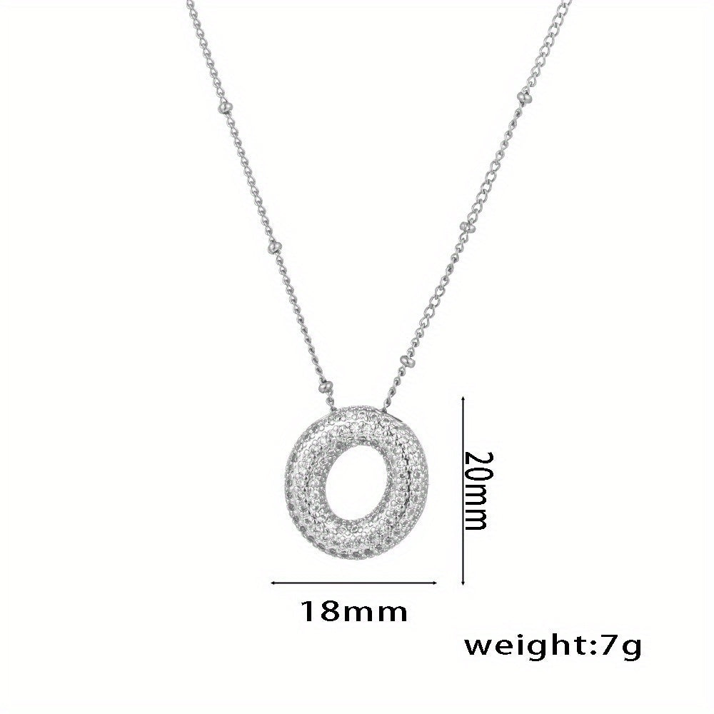 Elegant Balloon Initial Necklace (A–Z) – Bubble Letter Jewelry Gift for Women