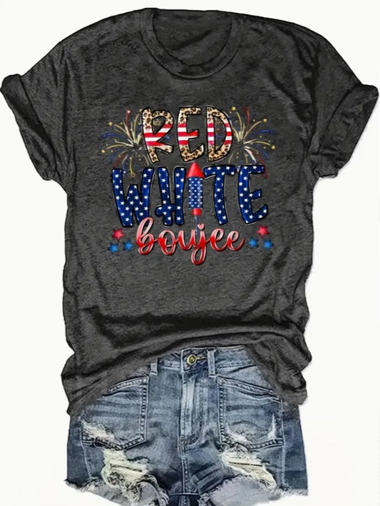 English Letters - Printed Round Neck Vest - Casual And Loose - Daily Wear - Women's Clothing - Infinity Beautiful Boutique