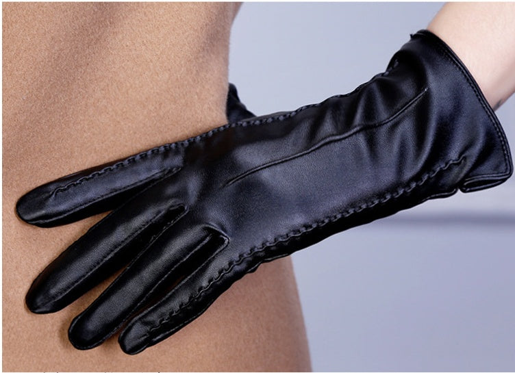 Fashionable Ladies Thick Warm Leather Gloves - Infinity Beautiful Boutique