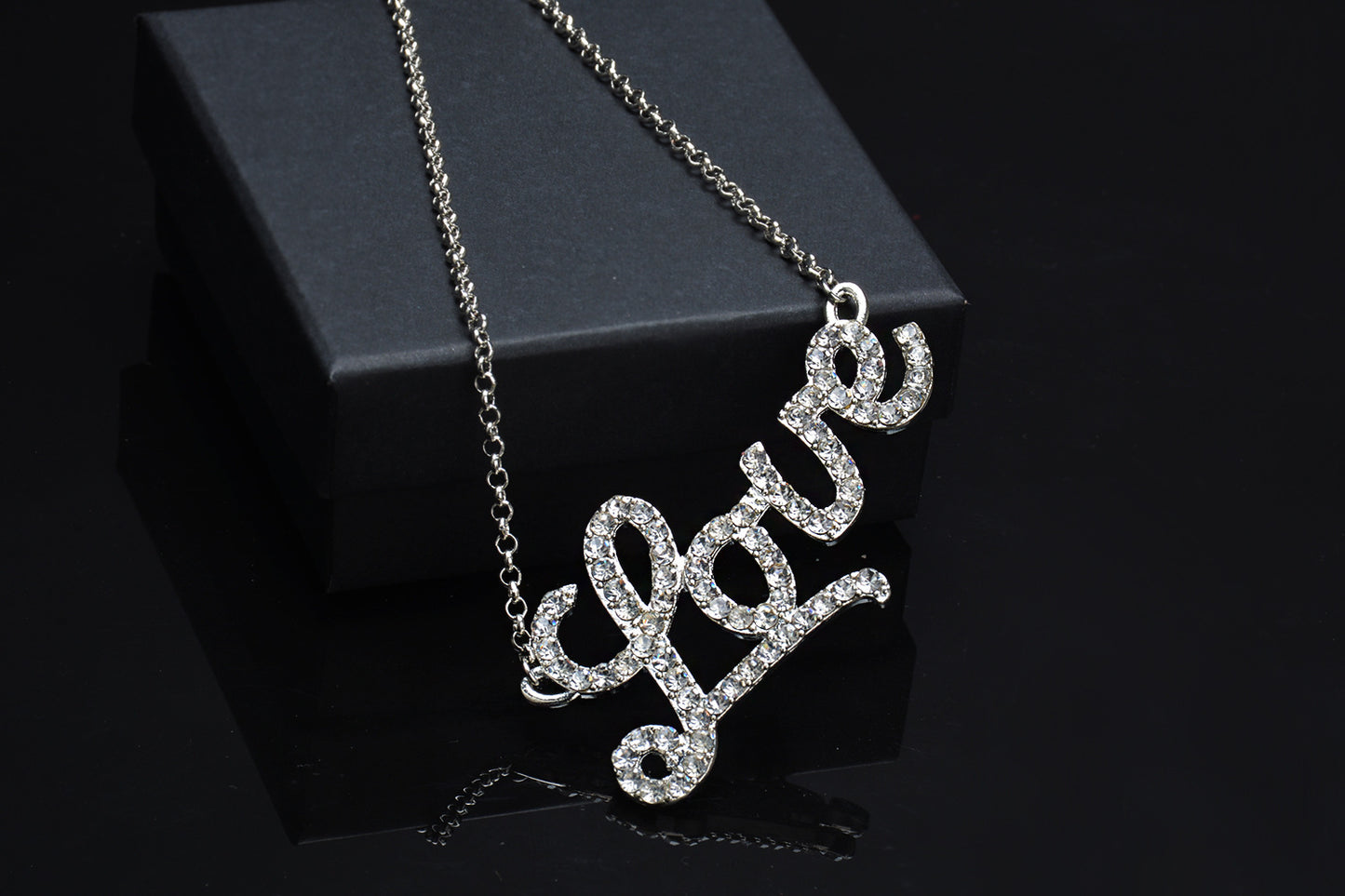 Letter Crystal Necklace – Sparkling Full Diamond Look for Women. Elegant Gift Idea. - Infinity Beautiful Boutique