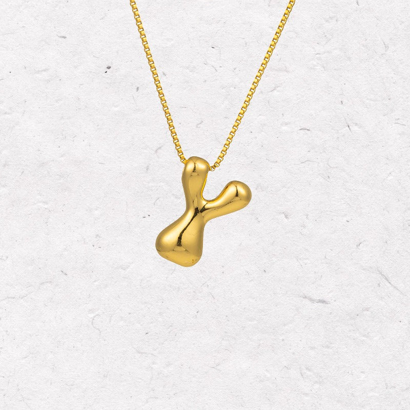 Gold Letter Initial Necklace – Statement Chain Jewelry