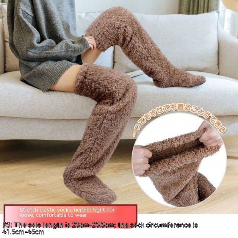 Infinity Beautiful Over-the-Knee Fuzzy Socks – Winter Warm Sleep & Lounge Stockings - Infinity Beautiful Boutique