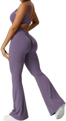 Infinity Beautiful Sleeveless Flare Jumpsuit – Yoga & Fitness One-Piece for Women - Infinity Beautiful Boutique
