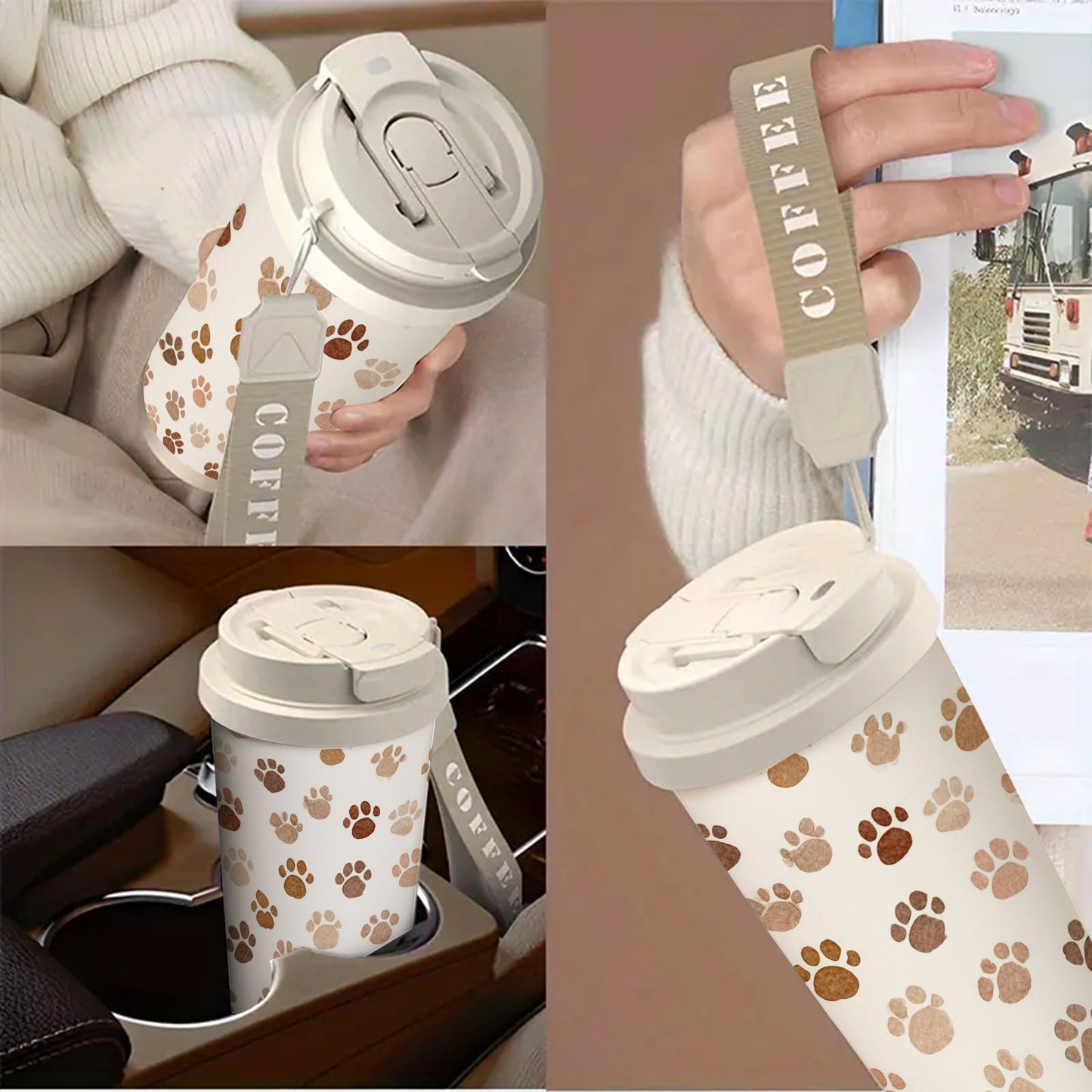 Dog Paw Prints 18oz Stainless Steel Travel Tumbler