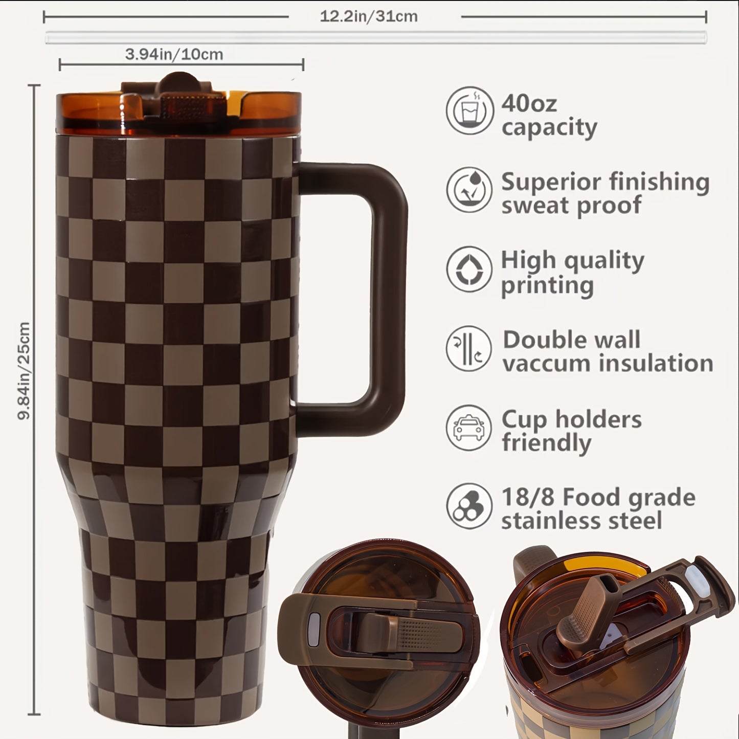 Stainless Steel Vacuum Insulated Tumbler with Handle