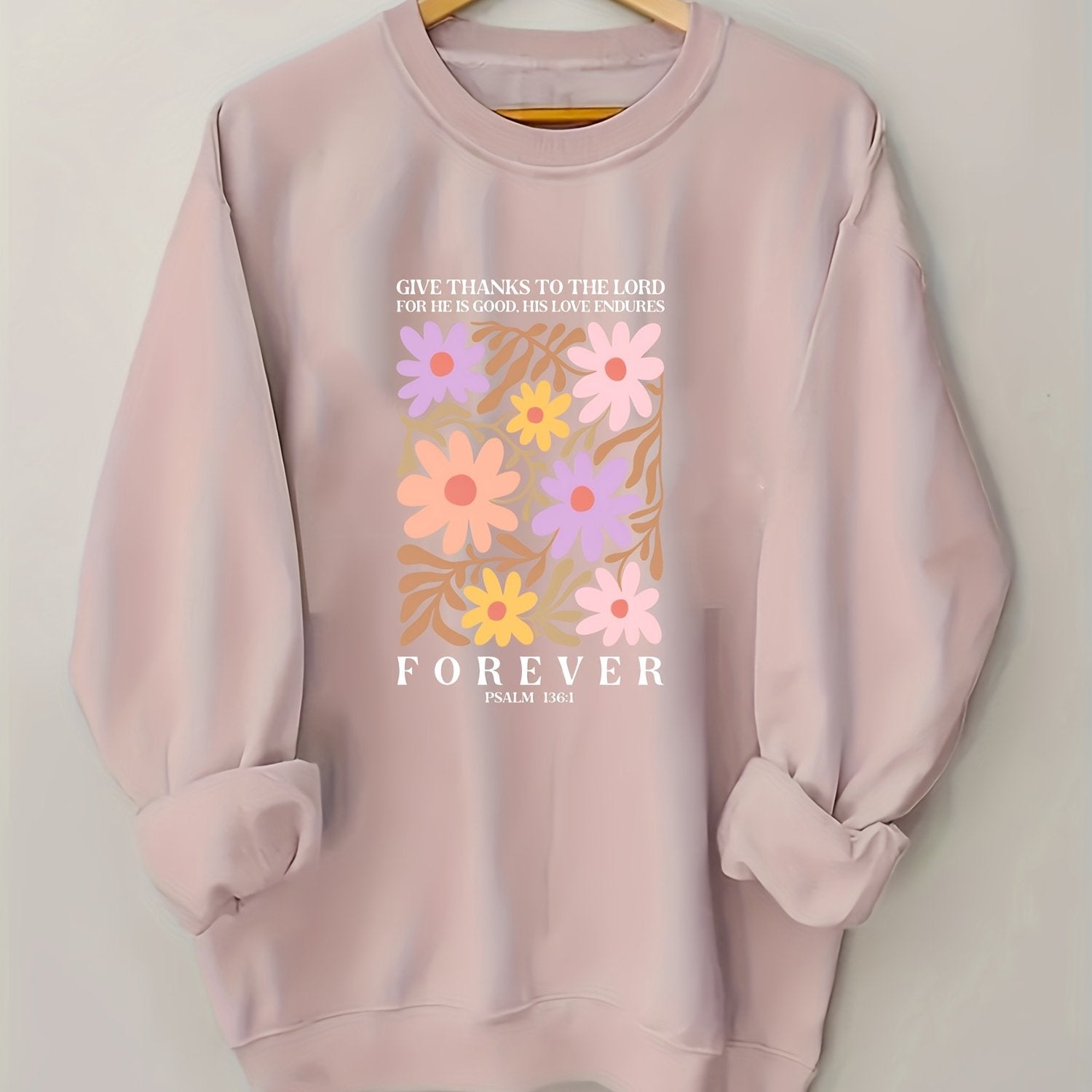 Women’s Psalm 136:1 Faith Hoodie – Soft Casual Wear