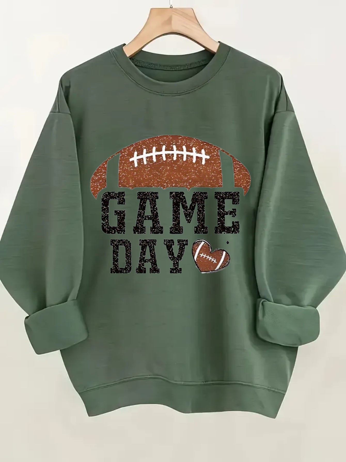 Game Day Football Glitter Sweatshirt