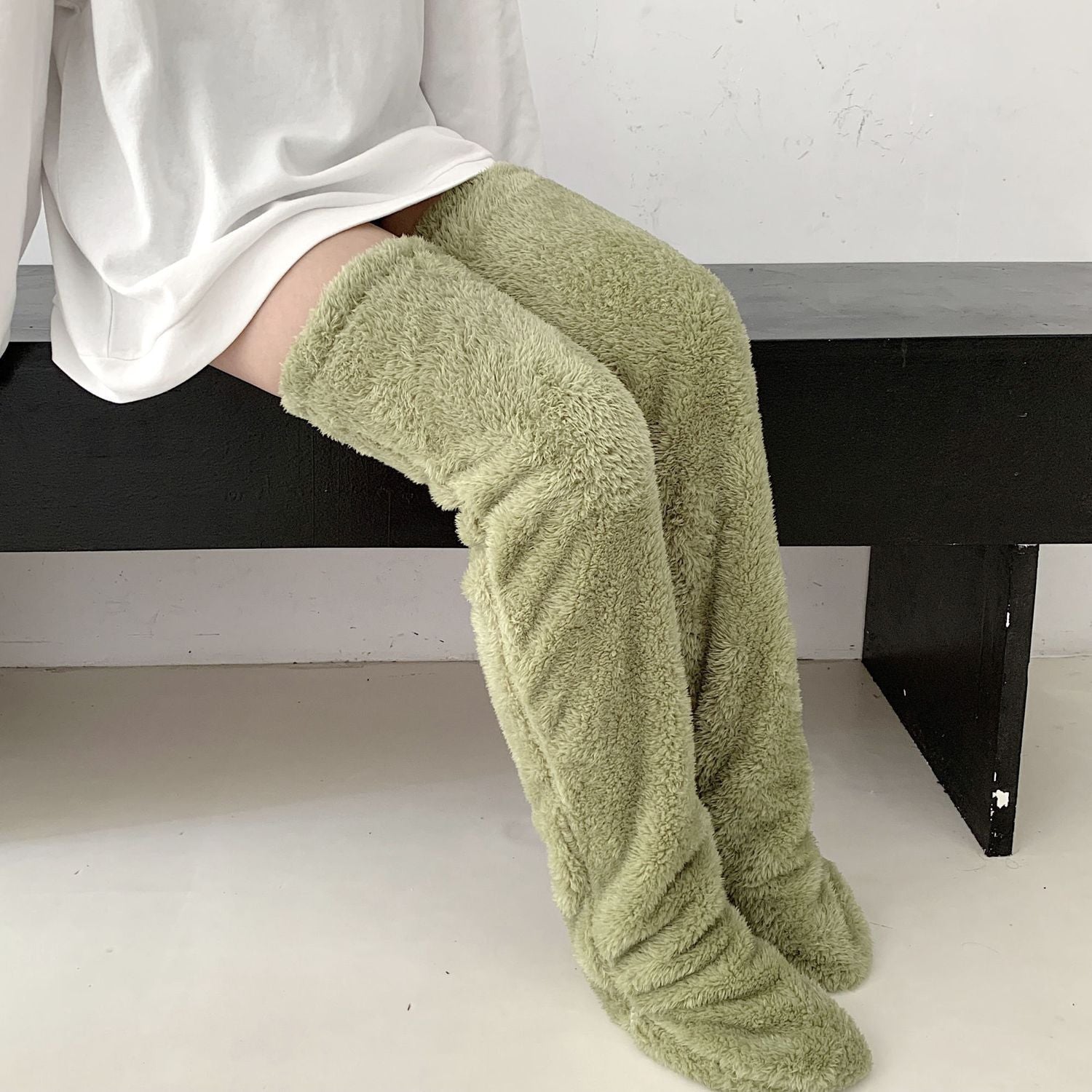 Infinity Beautiful Over-the-Knee Fuzzy Socks – Winter Warm Sleep & Lounge Stockings - Infinity Beautiful Boutique