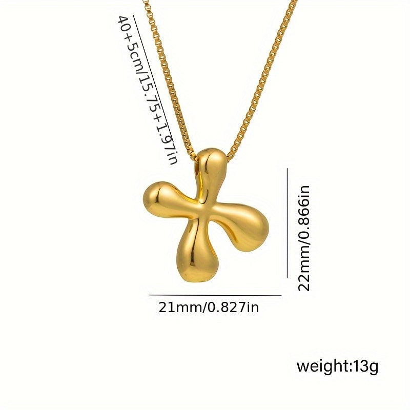 Initial Letter Necklace – 3D Pendant, Stainless Steel Chain