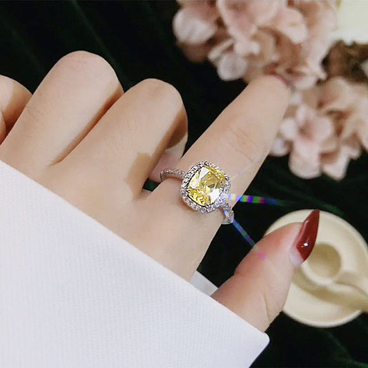 Rings For Women Bridal Wedding Anelli Trendy Jewelry Engagement Ring White Gold Color Anillos - Infinity Beautiful Boutique