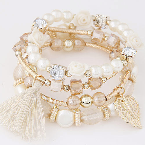 Infinity Beautiful Fashion Trend Pearl and Crystal Charm Bracelet - Infinity Beautiful Boutique