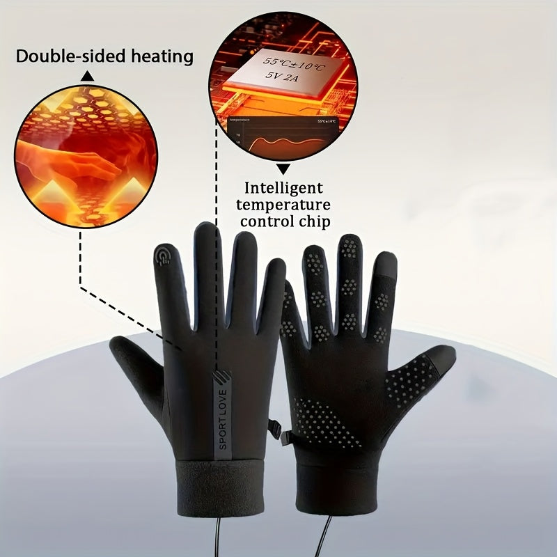 USB-Powered Smart Heating Gloves with 3 Temperature Levels