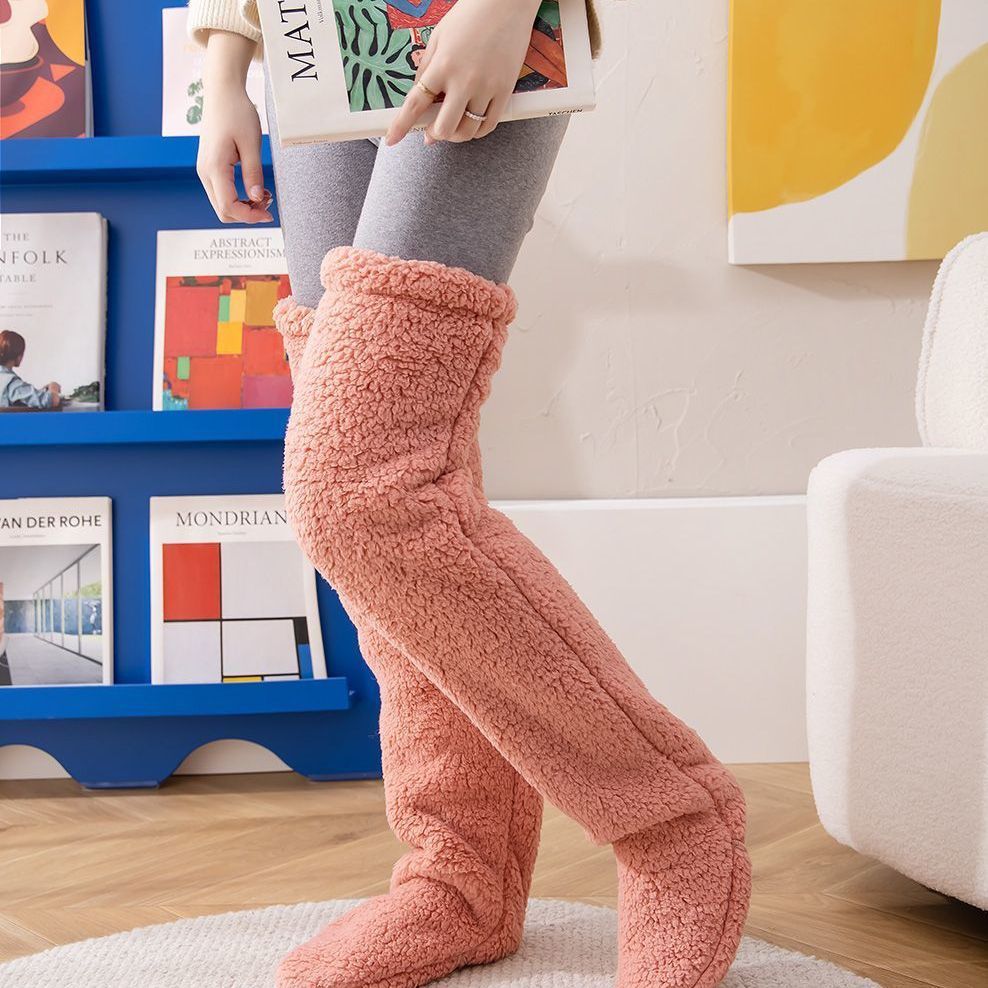 Infinity Beautiful Over-the-Knee Fuzzy Socks – Winter Warm Sleep & Lounge Stockings - Infinity Beautiful Boutique