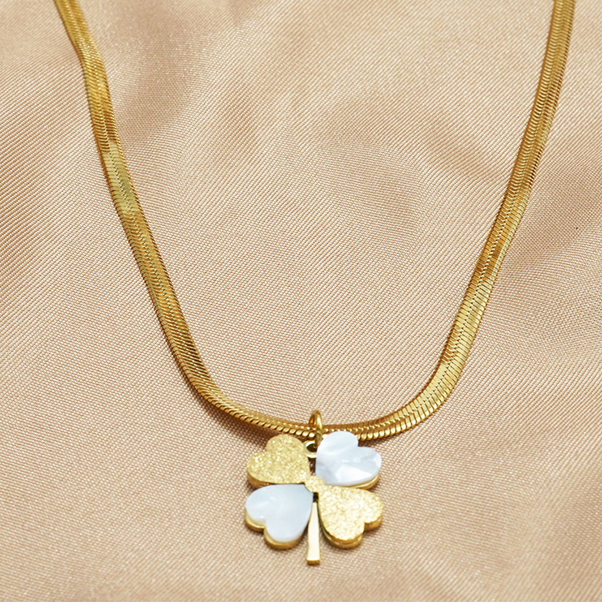 Infinity Beautiful 18K Gold Plated Double Luck Clover Necklace - Infinity Beautiful Boutique