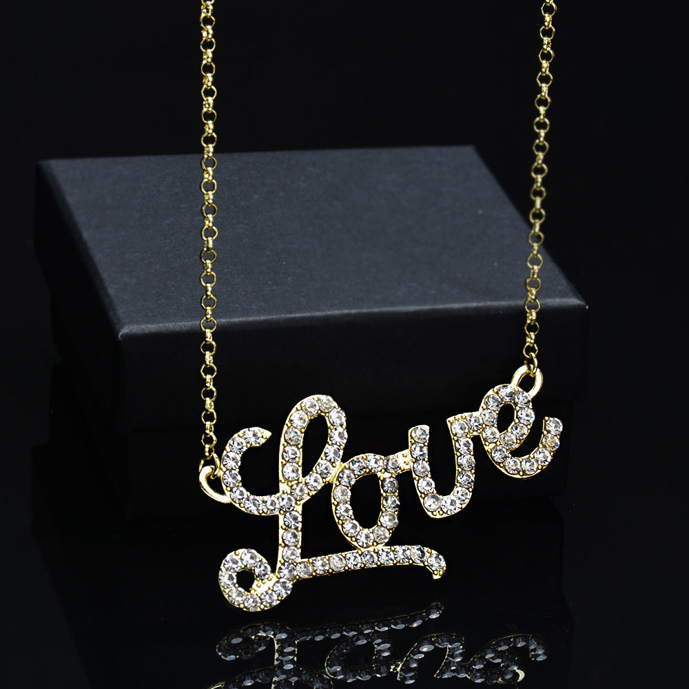 Letter Crystal Necklace – Sparkling Full Diamond Look for Women. Elegant Gift Idea. - Infinity Beautiful Boutique