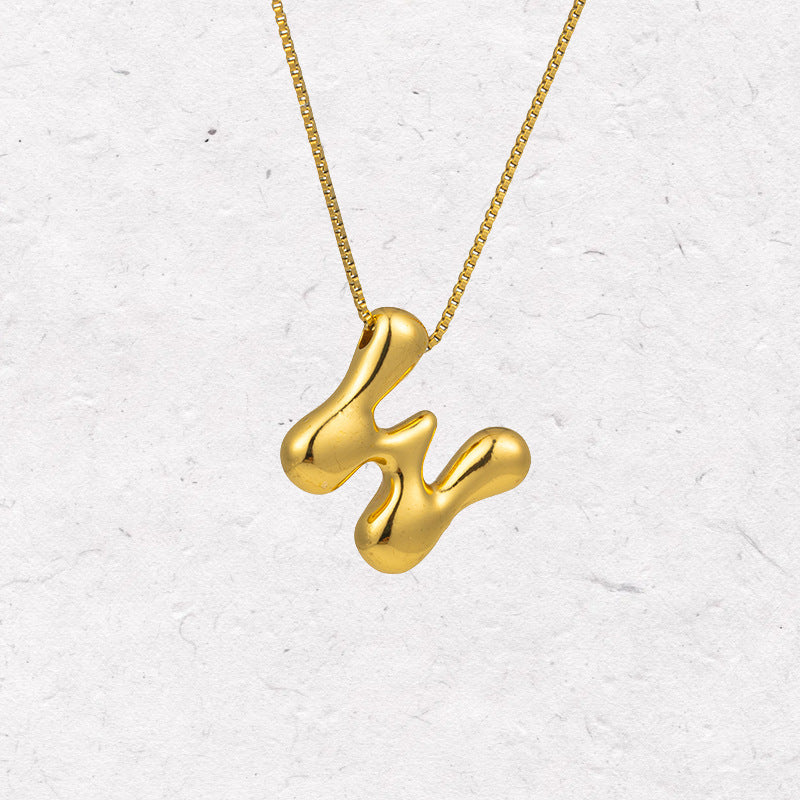 Gold Letter Initial Necklace – Statement Chain Jewelry