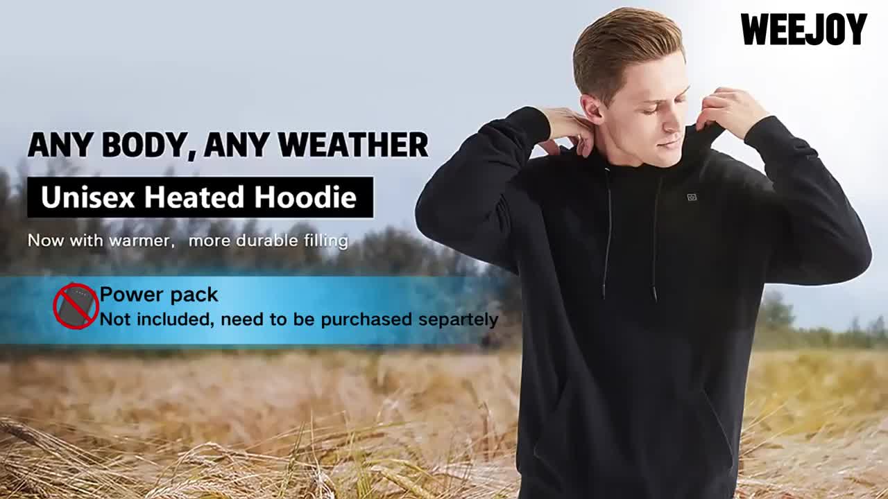 Men’s Heated Hooded Sweatshirt 5-Zone Winter Gear