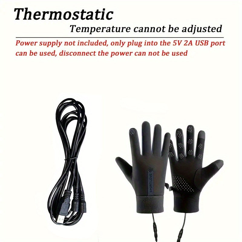 USB-Powered Smart Heating Gloves with 3 Temperature Levels