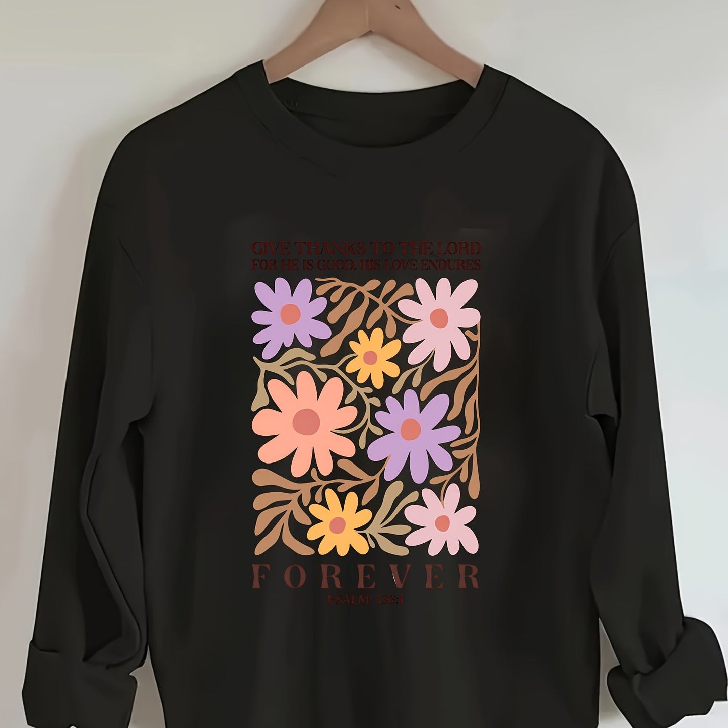 Women’s Psalm 136:1 Faith Hoodie – Soft Casual Wear