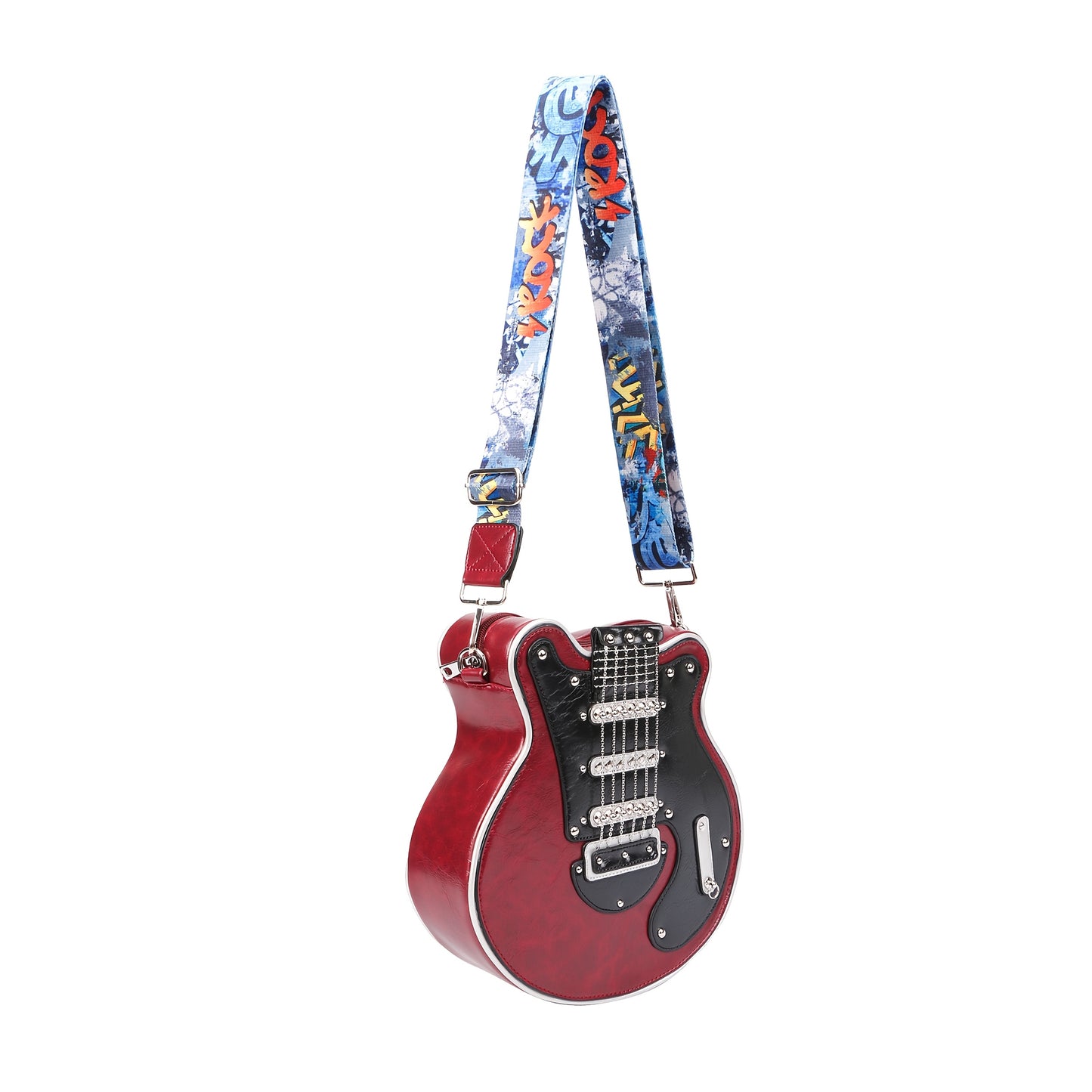Premium Retro Guitar Crossbody Bag with Adjustable Strap