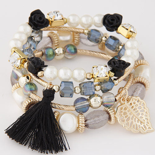 Infinity Beautiful Fashion Trend Pearl and Crystal Charm Bracelet - Infinity Beautiful Boutique