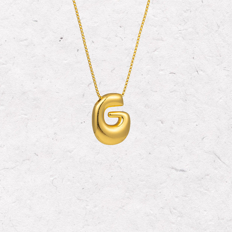Gold Letter Initial Necklace – Statement Chain Jewelry
