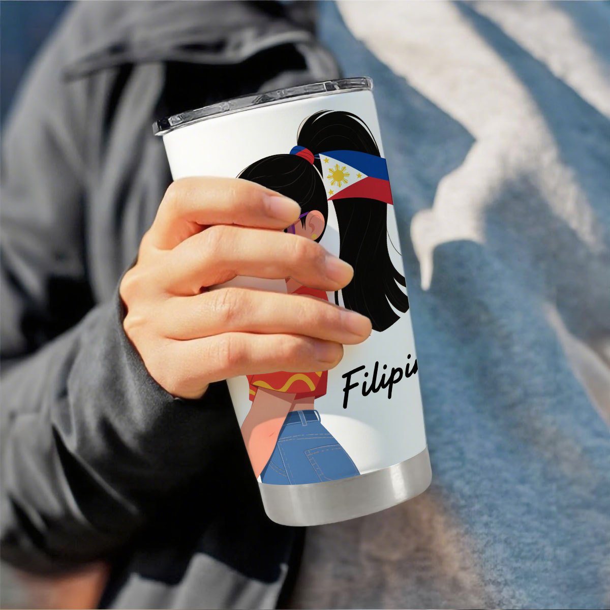 Filipina Lady Stainless Steel Tumbler