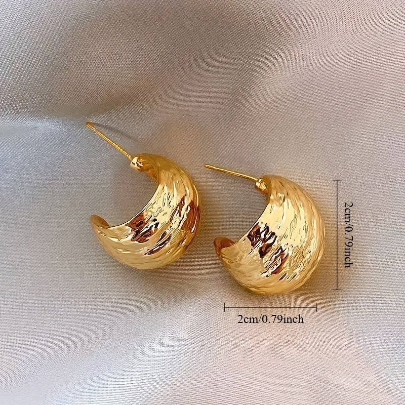 Elegant Stainless Steel Hoop Earrings Women