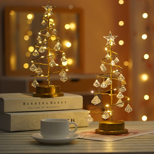 Crystal Christmas Tree Led Lights Indoor Decoration Fairy Lights Bedroom String Lights - Infinity Beautiful Boutique