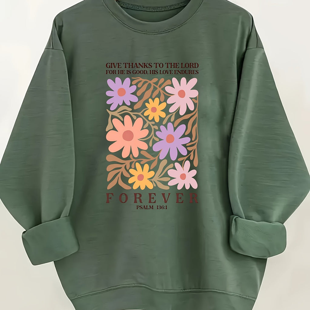 Women’s Psalm 136:1 Faith Hoodie – Soft Casual Wear