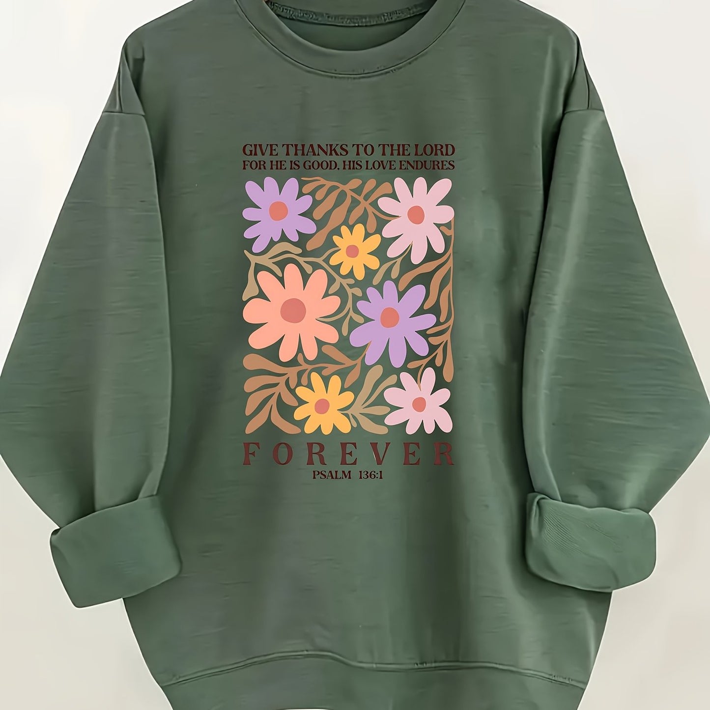 Women’s Psalm 136:1 Faith Hoodie – Soft Casual Wear