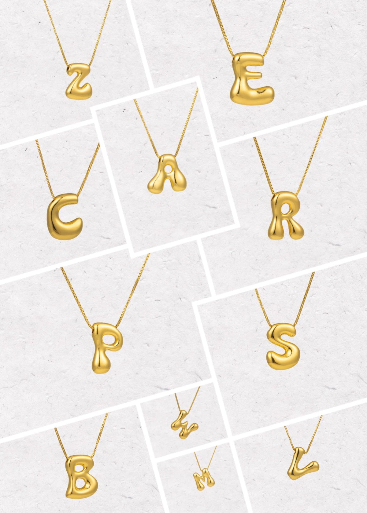 Gold Letter Initial Necklace – Statement Chain Jewelry
