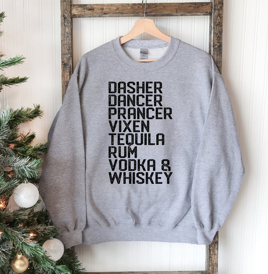Dasher Dancer Christmas Sweatshirt - Infinity Beautiful Boutique