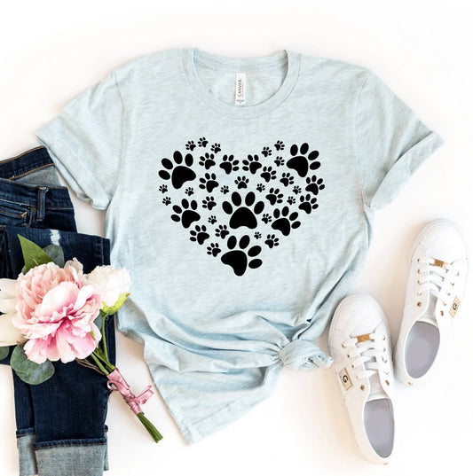 Paw Heart T-shirt - Infinity Beautiful Boutique